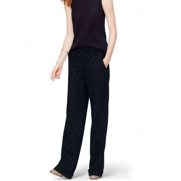 LOFT Pants - Ann Taylor LOFT Speckled Tweed Cuffed‎ Trousers Fully Lined Size 8